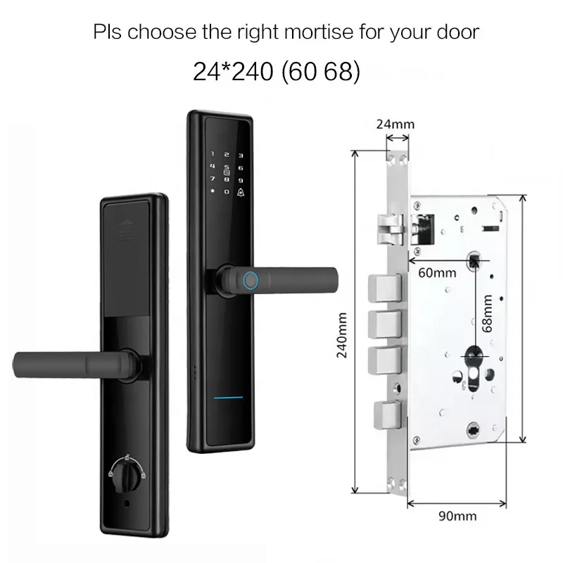 New Cerradura Security Intelligente Biometric Digital Combination Finger Print Password Ttlock Smart Door Lock For Wooden Doors