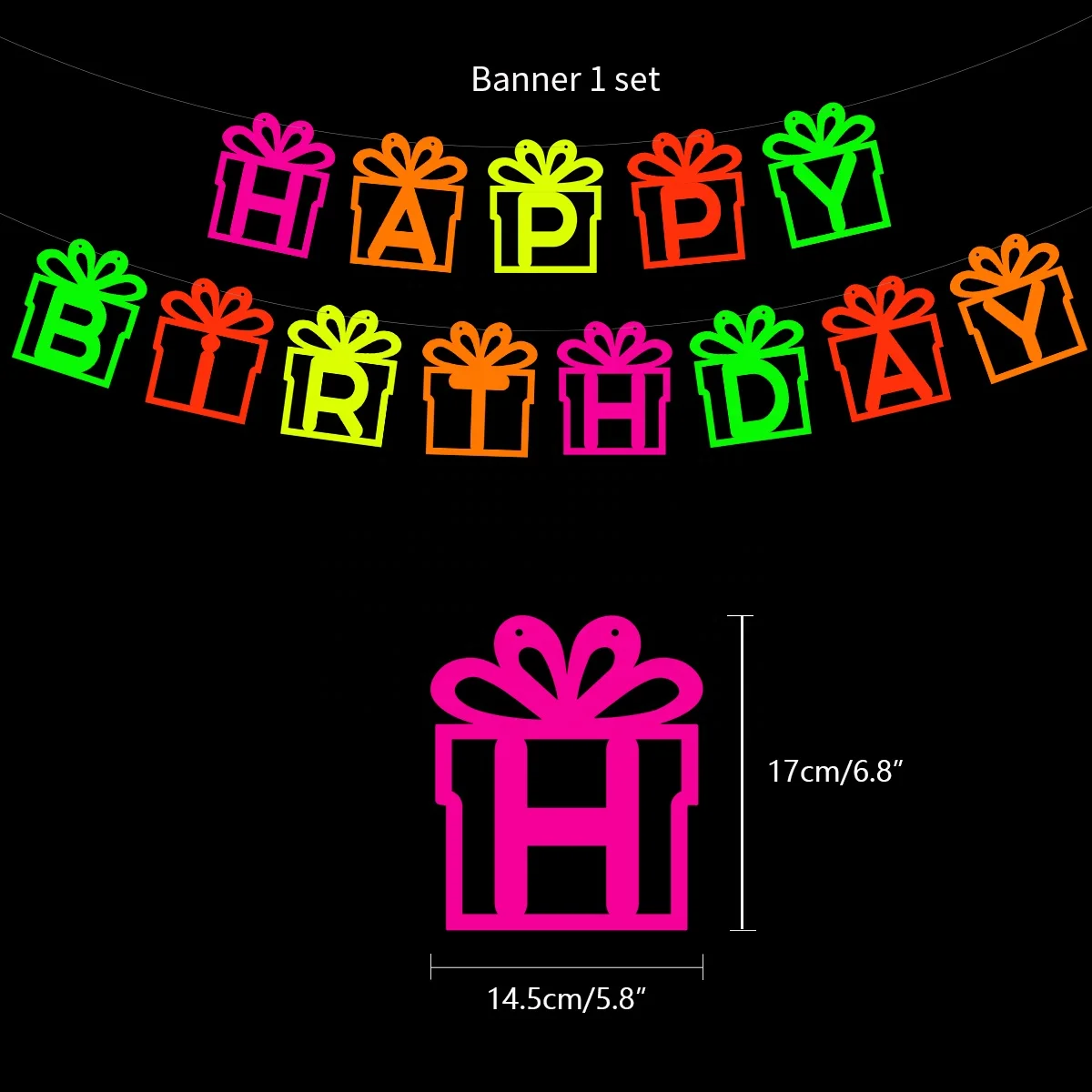 UMISS 44PCS Wholesale Amazon Fluorescent Balloon Luminous Night Birthday Party Theme Bar Decoration Supplies