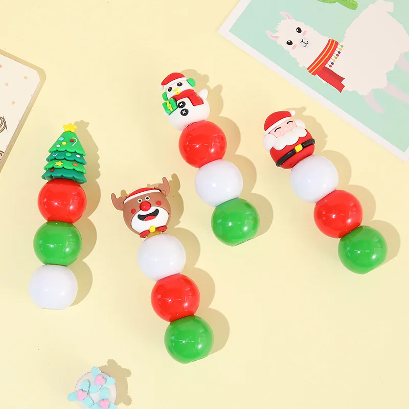 3 color Cute Christmas tree Highlight Pen Set Painting Fluorescent Highlighter Marker Pen For Kids School Stationery Gifts