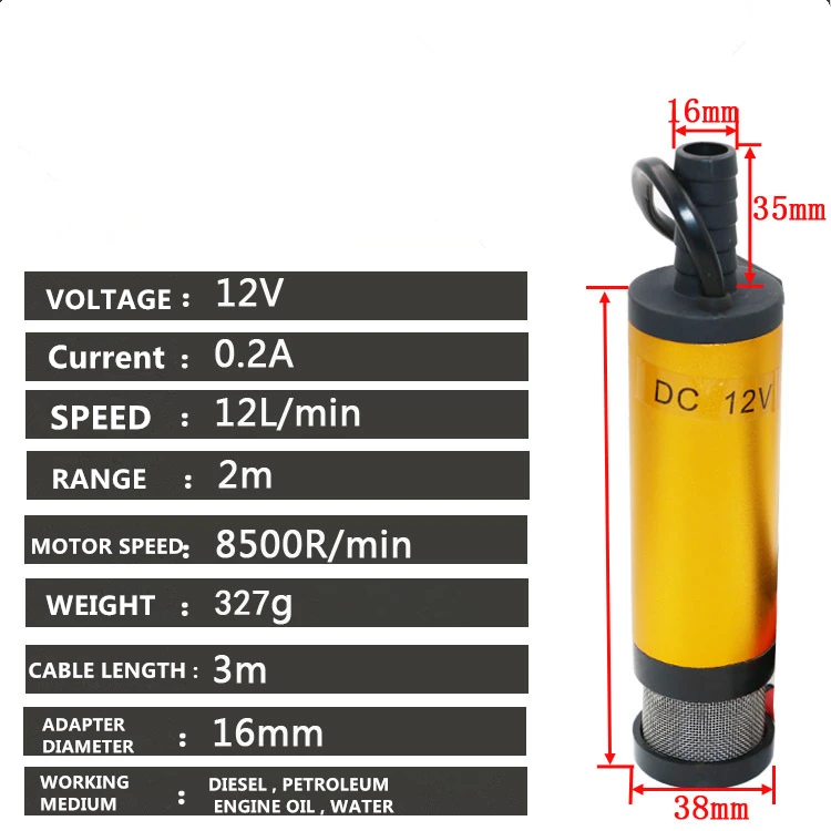 High Quality 24V/12V Submersible Diesel Pump