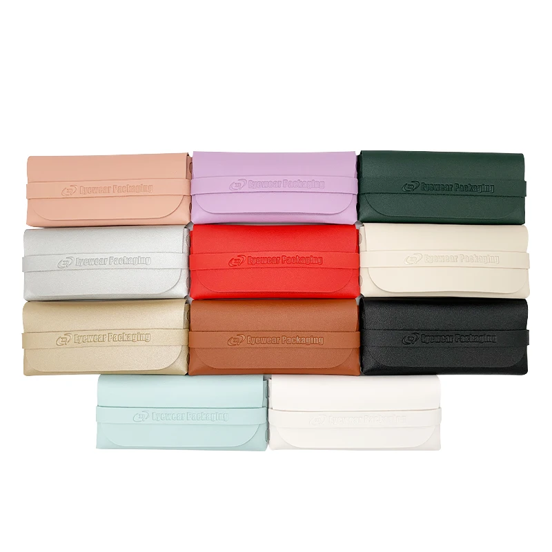 luxury leather sunglasses pouch eye glasses package bag organizer case optical frame box for eyewear with custom logo