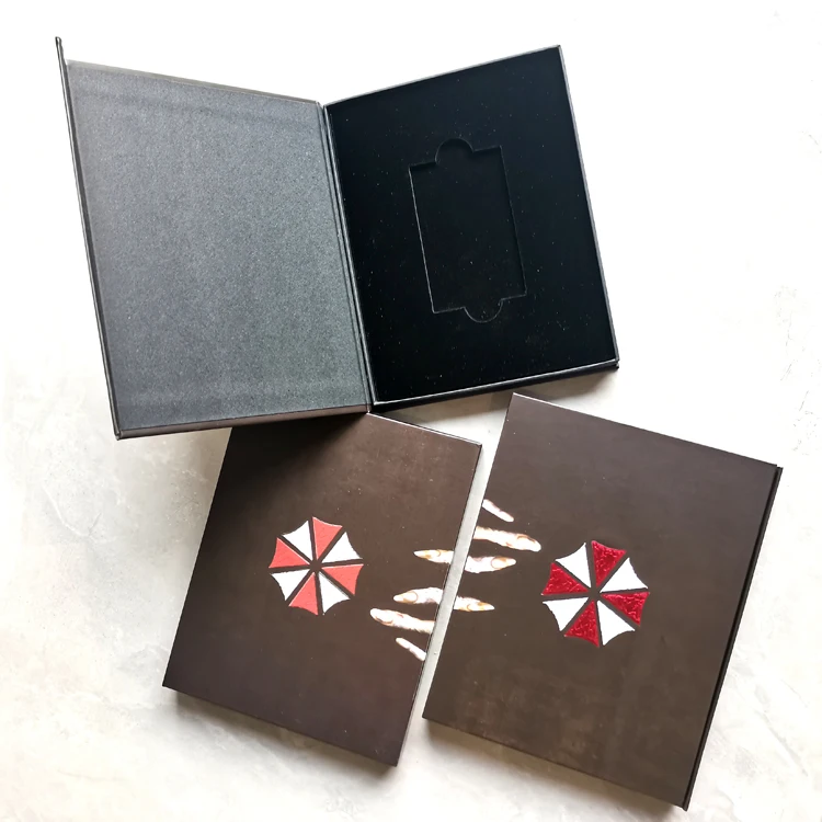 Custom Logo Rigid Cardboard Packaging Magnetic Lid Closure Black Book Shape Style Satin Gift Boxes