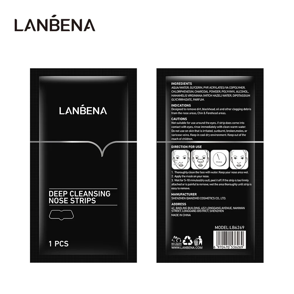 Lanbena Acne Blackhead Removal Nose Masks Nose Pore Strips for Blackheads