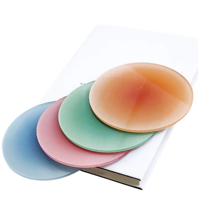 Wholesale 4 PCS Acrylic Colorful Coasters for Drinks Round Fashion Cup Thicken Trendy Coaster for Coffee Juice Decoration Mat