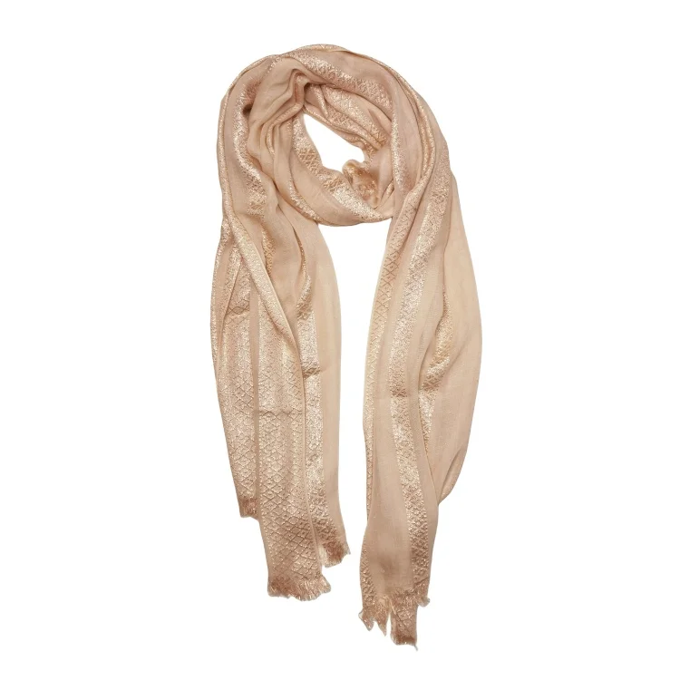 Fashion ethnic shimmer striped headscarf khimar viscose jersey hijab tassel turbans plain cotton knitted shawl for women custom