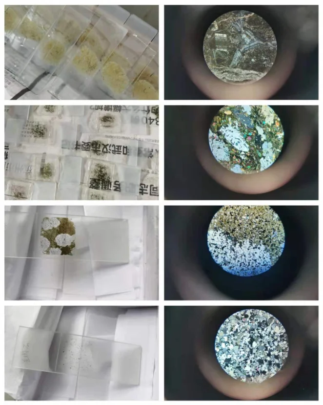 Geography Mineral Rock Slides thin stone section sets grinding Microscope Prepared educational slides for teaching and studying