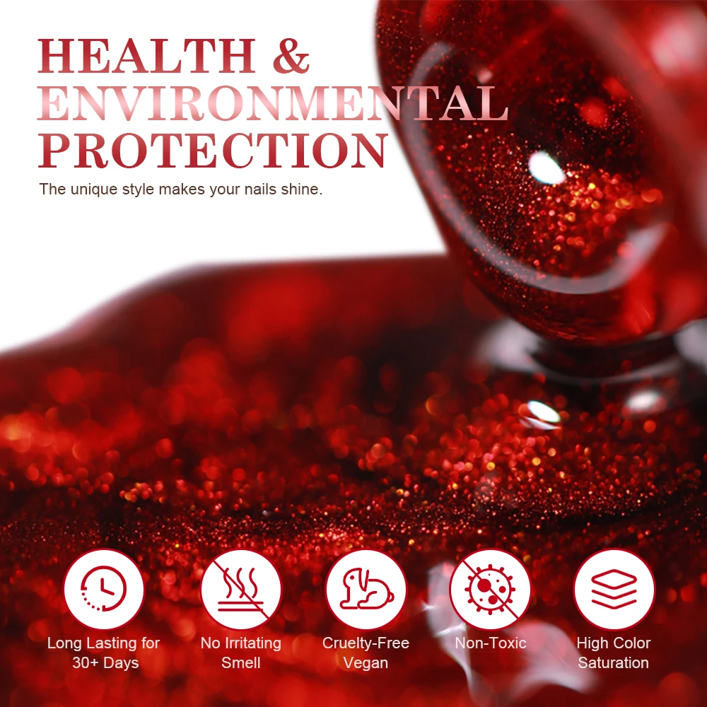 Wholesale 9D RED Crystal Cat Eye Gel Nail Polish