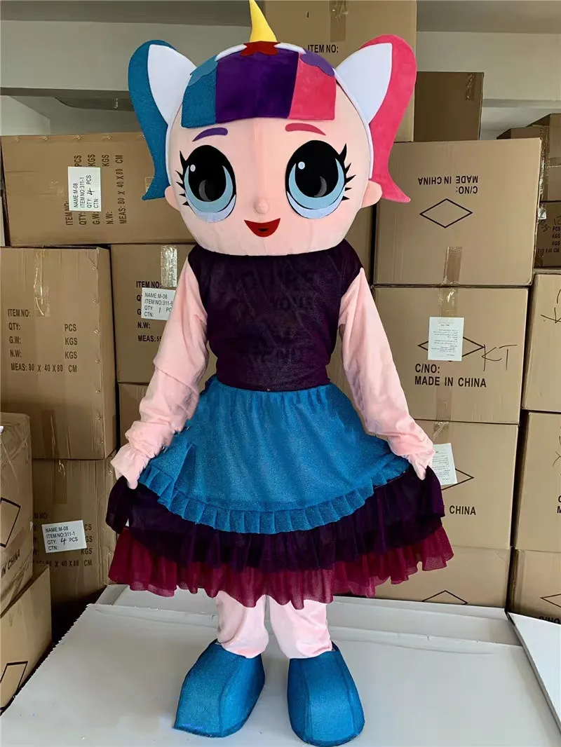 Custom Lovely Unicorn Lol Character Mascot Costume Cute Lol Gilr Dolls Mascot Costume For Cosplay Party Event