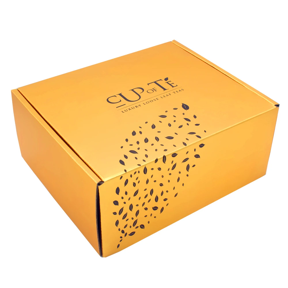 Wholesale luxury branded logo printed micro corrugated cardboard box carton boxes