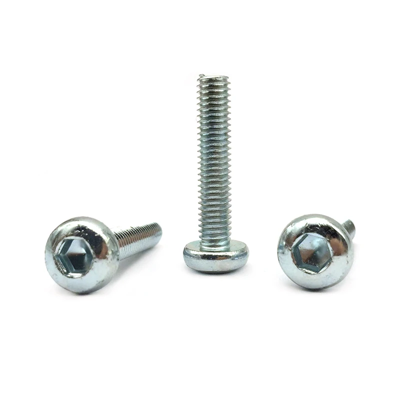 High hardness 10.9 12.9 grade pan head hexagonal socket machine screws M2 M2.5 M3.5 M4 M5