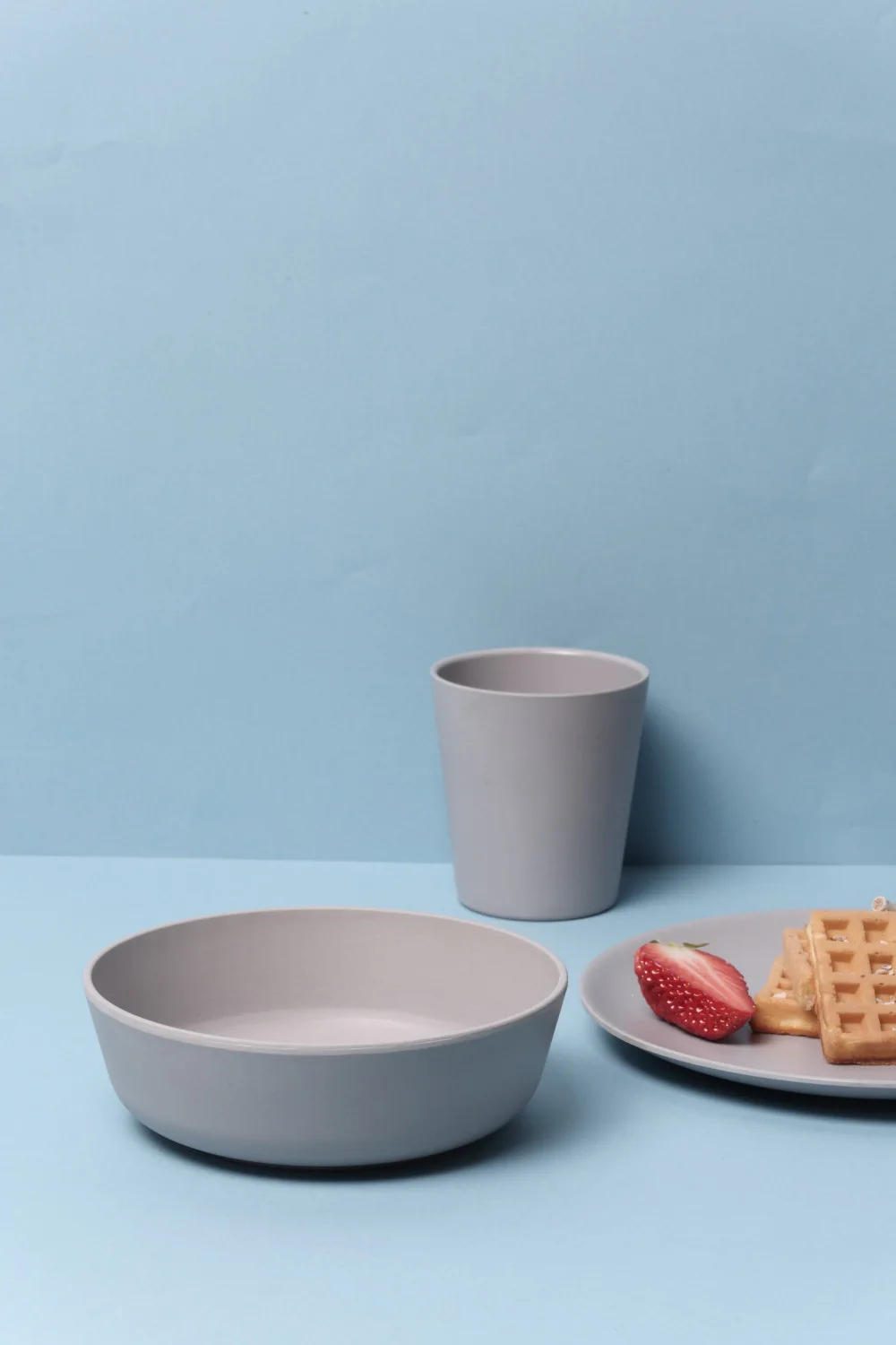 MLS carton design kids bamboo fiber dinnerware set