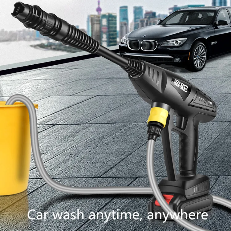 
Battery High Pressure Washer Gun 2021 Factory New Lithium Battery Water Washing Wireless Car Washer Electric Portable Water Gun 