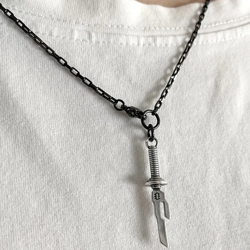 Wholesale Cosplay Anime Necklace One Piece Sword Anime Accessories Necklace Anime Chain Necklaces