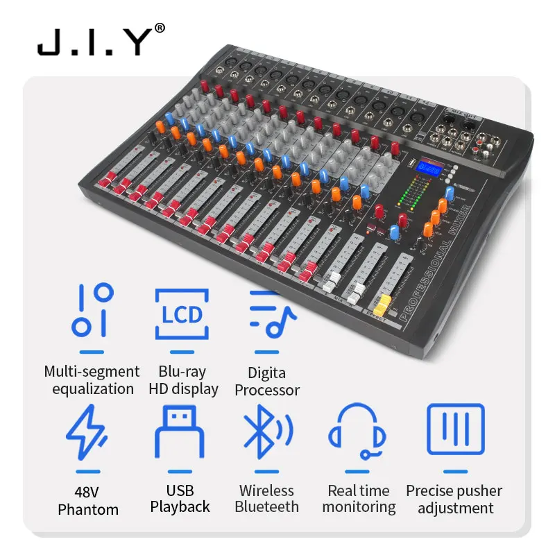 CT12 оптовая продажа Профессиональный 12 канал Dj микшер аудио с Usb Mp3 плеер по