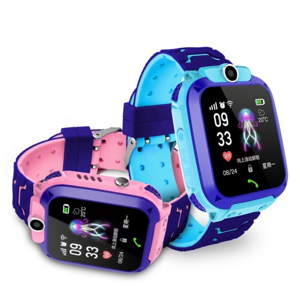 Q12B Kids Watch 1.44 inch Screen Smartwatch GPS LBS Tracking Mobile Watch Ip67 Waterproof Camer Smart Watch For Kids Child
