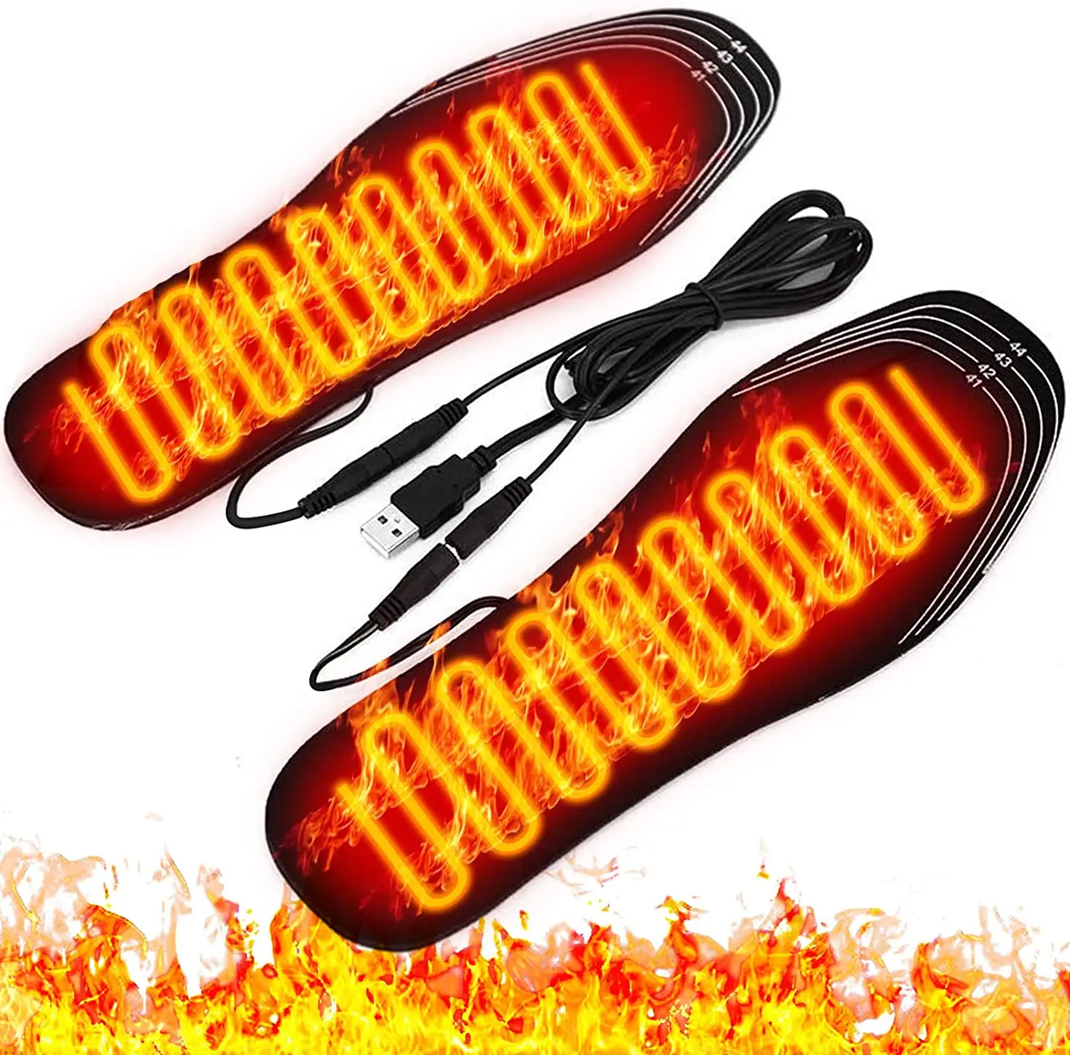 USB Heating Insoles Feet Winter Warm Heated Insoles Sport Outdoor Heat Insoles Shoes Pads For Skiing Washable Warm Thermal Pads