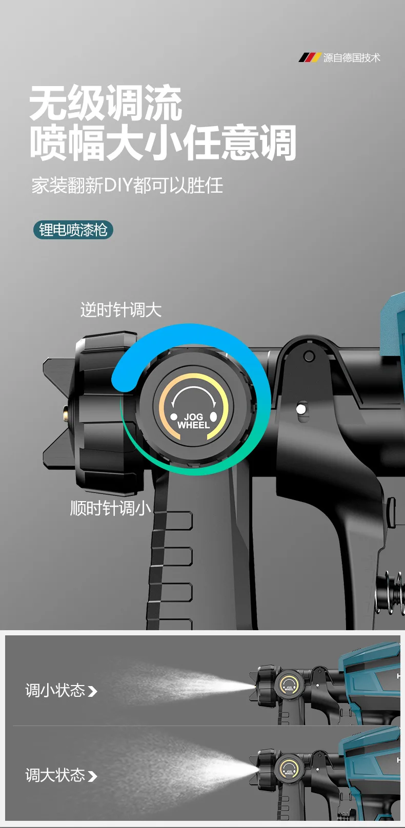 Red automotive paint spray gun 0.5mm/1.0mm/1.8mm/2.5mm car spray gun