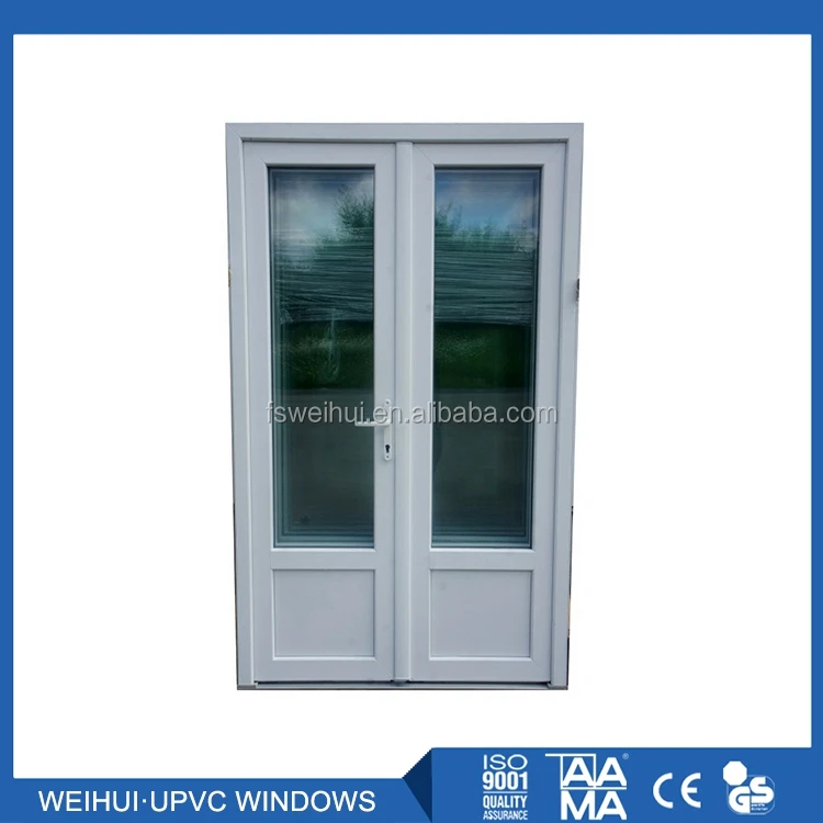 12mm Thick Toughened Glass Frosted Fire Resistant Material Retractable Mosquito Net Etching Design Office Half Gold Door