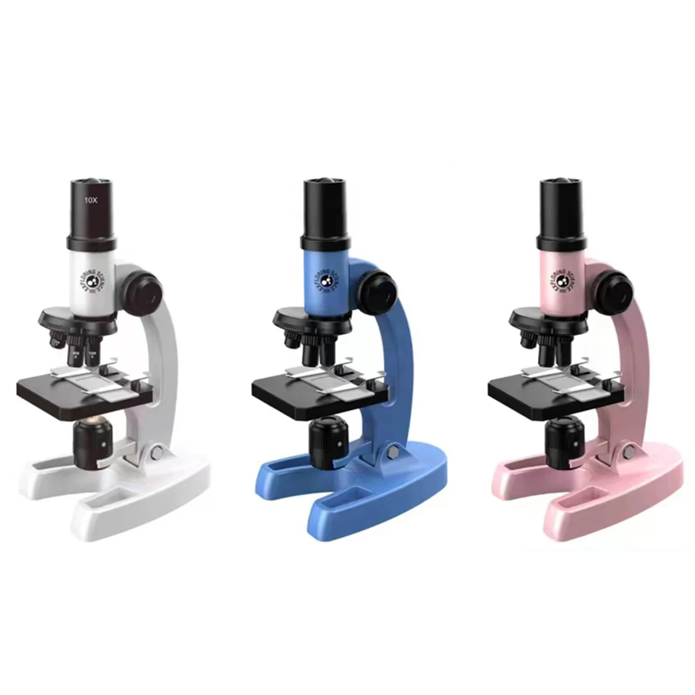 KUNYANG high configuration 300X 600X 1200X science learn plastic student biological microscope children kids portable microscope