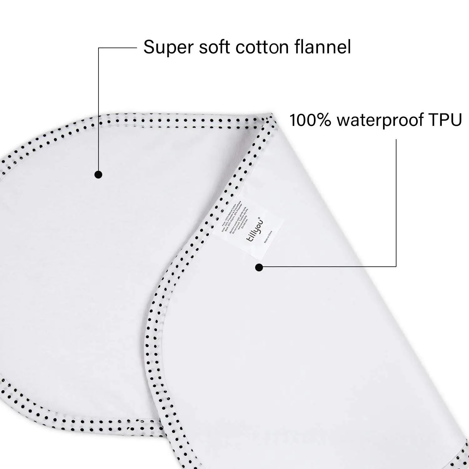 Washable waterproof cotton fabric baby changing pad portable nursing table diaper changing pad