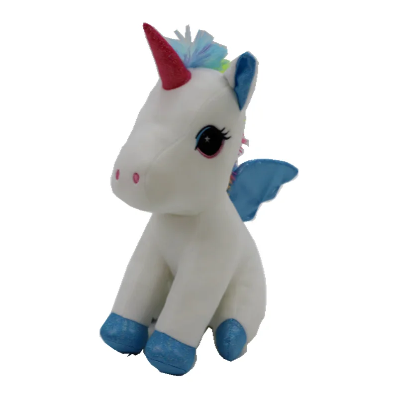 
2021 New Design High Quality Stuffed Animal Pegasus Cute Horse Unicorn Animal Plush Unicorn Toys 