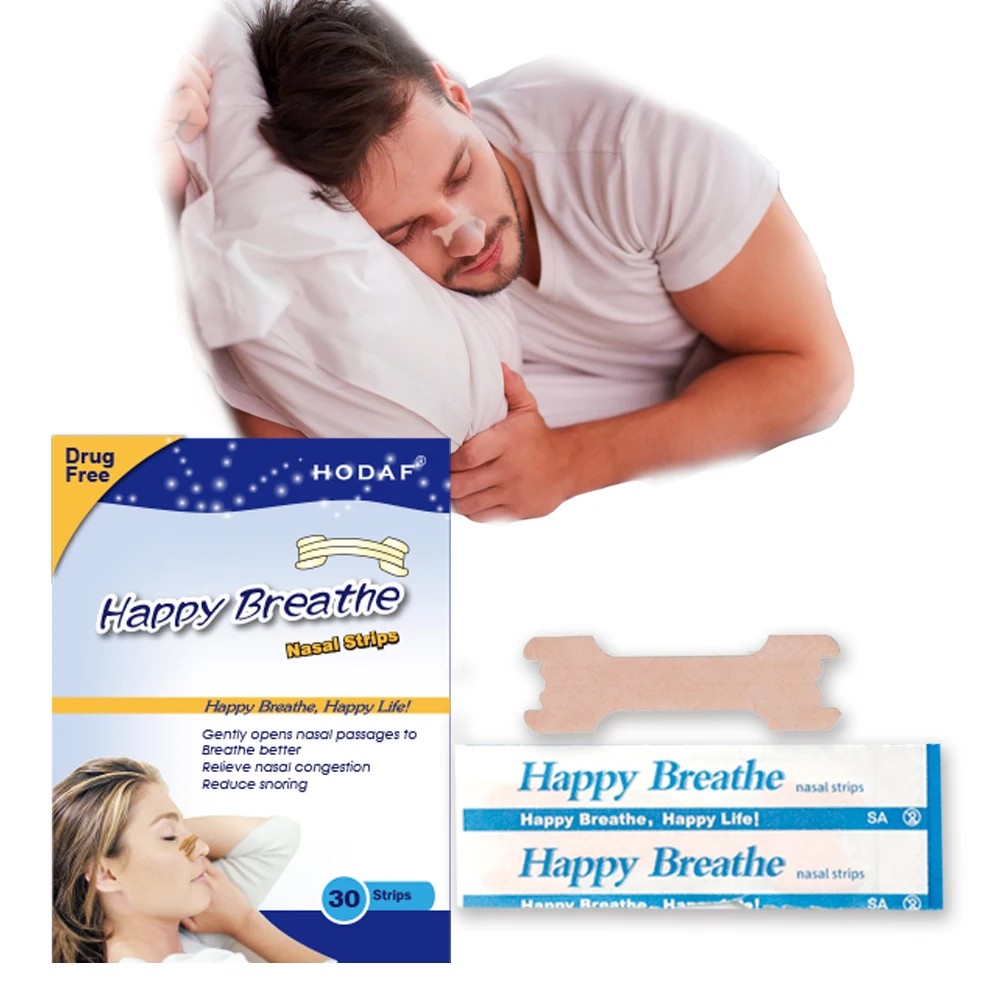 Non-woven nasal strips immediately improve sleep, reduce snoring, and relieve nasal congestion