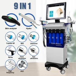 2023 10 in 1 visible facial machine with skin analyzer hydra beauty skin system  hydrodermabrasion facial machine