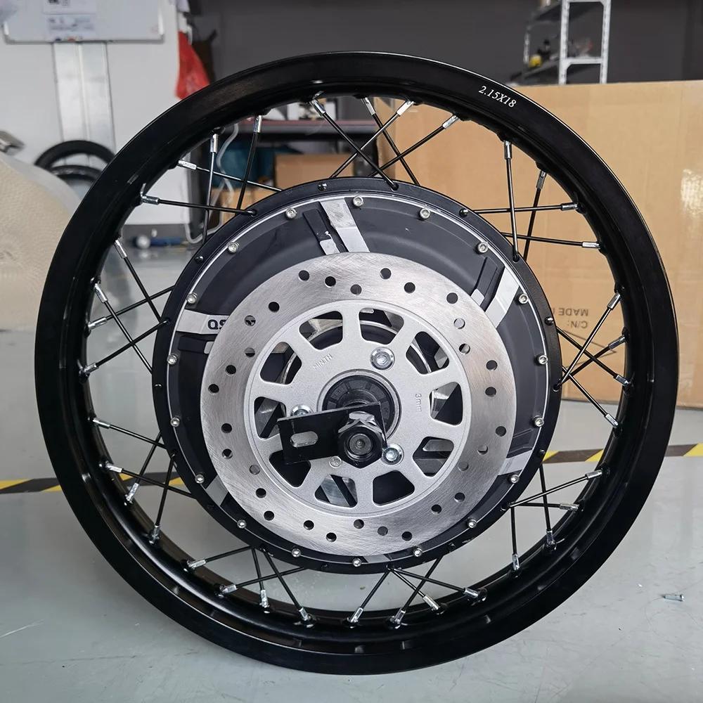 QS273 8000W 12000W 50H Electric Motorcycle Spoke Hub Motor V3 Type 200mm Drop Out