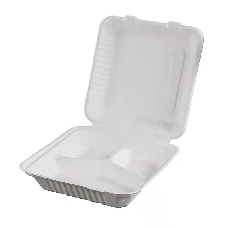 Биоразлагаемая целлюлоза багасса Bento Box 1 2 3 контейнер для пищевых