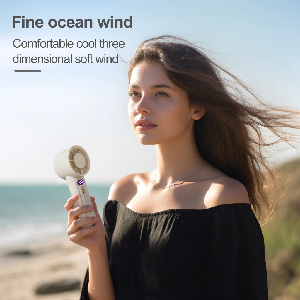 2024 New Arrival Outdoor USB Mini Rechargeable Wireless Portable Semiconductor Refrigeration High Speed Air Cooling Fan
