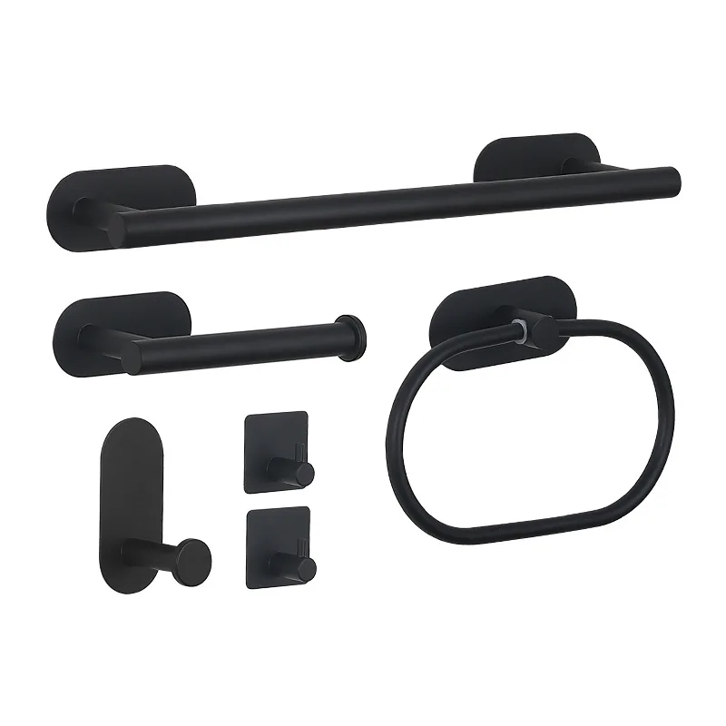 Hotel modern wall mounted stainless steel bathroom accessories hardware sets towel rack robe hook