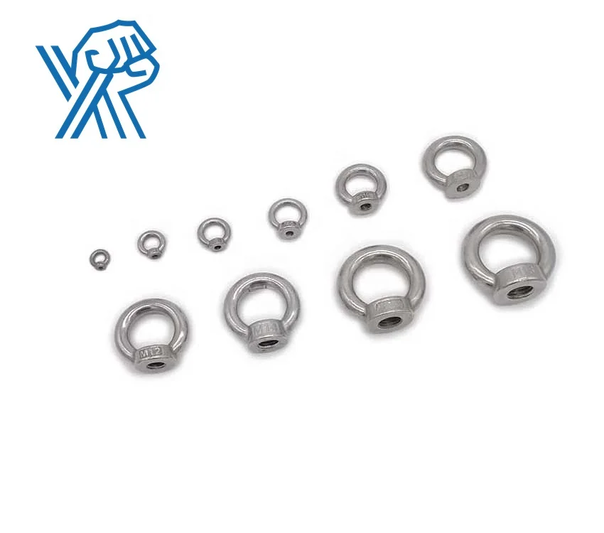 High quality 304 stainless steel Metric eye nut  M3-M18 for lifting DIN582 oval shape