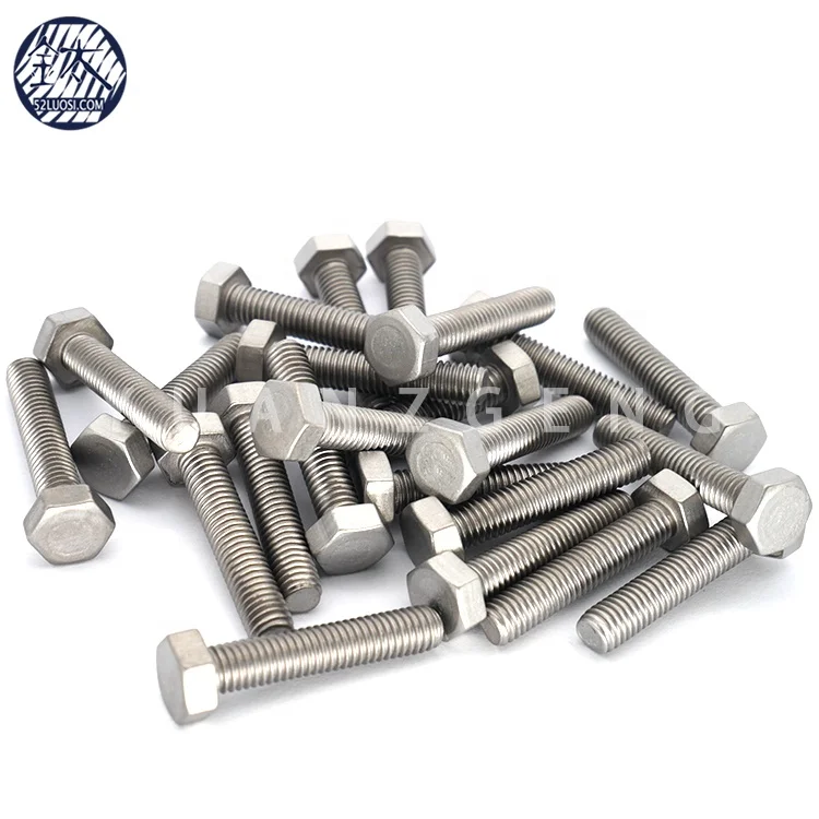 High Quality Din933 Gr2 Titanium Bolt And Nut 4mm-100mm Hex Bolt Din933 Titanium Bolt m8