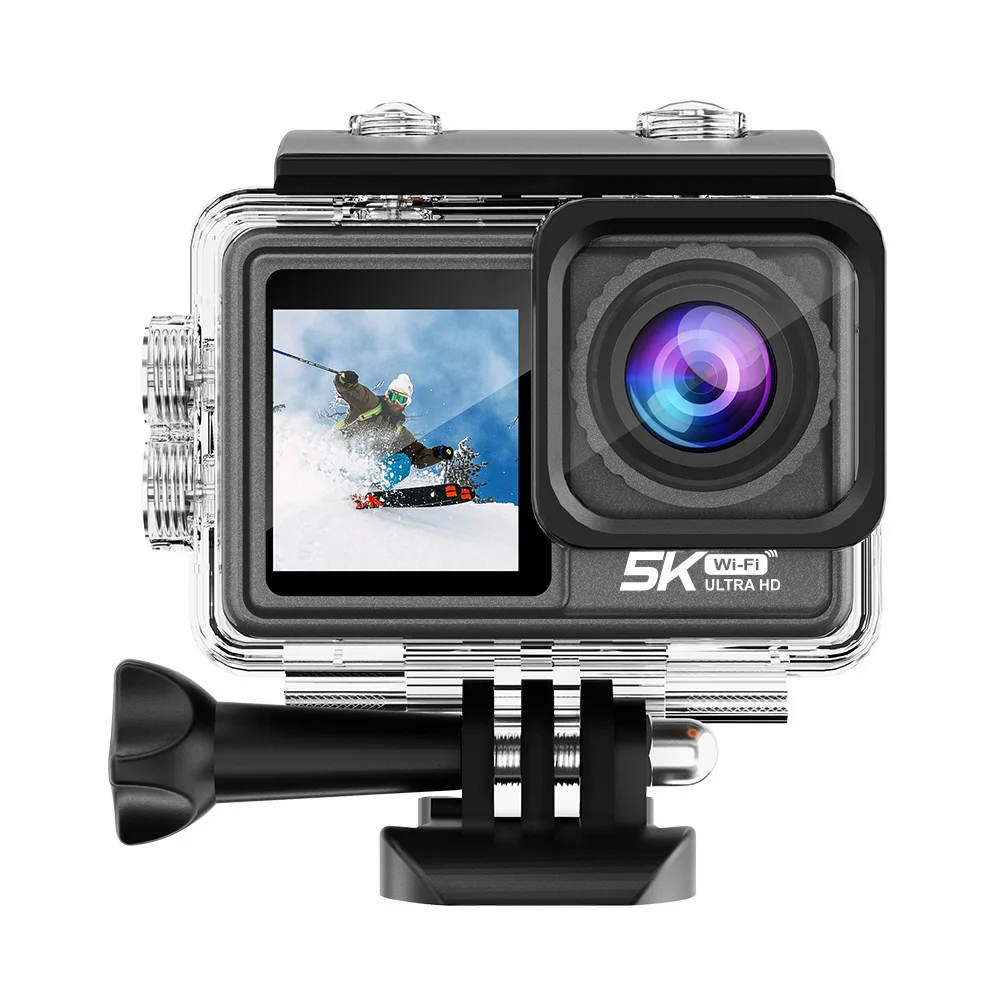 5KFPS 30FPS  Dji osmo style high end underwater EIS sport camera 5k action camera with remote control for drone