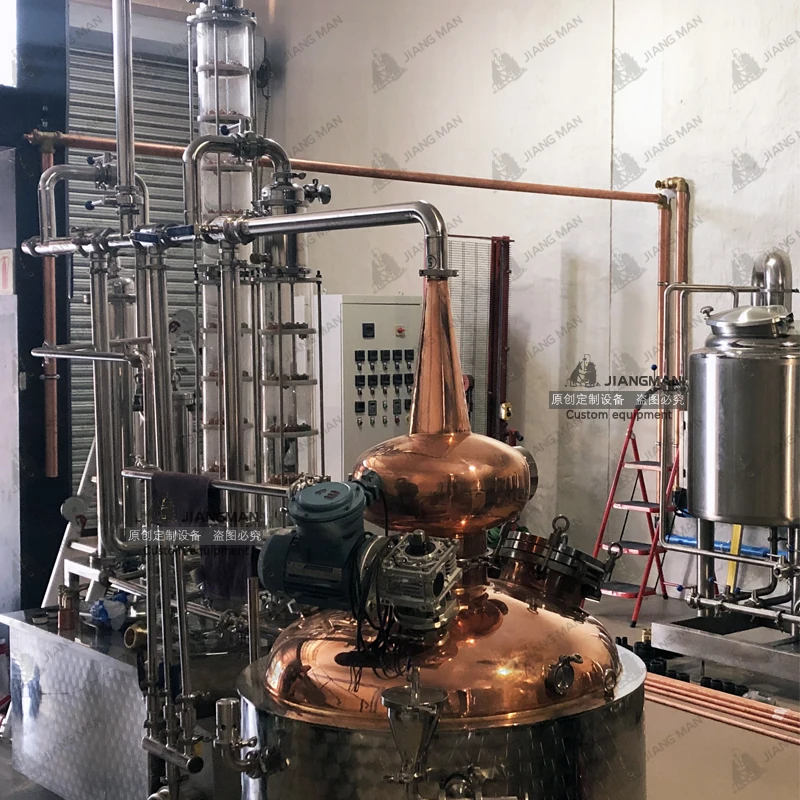 [JiangMan]-200L Vodka Distillery Equipment-Copper alcohol Distiller-Copper Distillation Column Distillery-Alembic Distiller