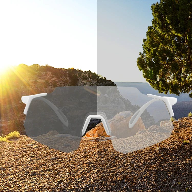 BangLong lightweight retro pc rimless baseball sport sunglasses running climbing cycling photochromic glasses