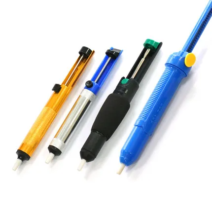 Tin suction device with aluminum large lengthened suction gun manual suction pump soldering iron solder removal tin dross and de