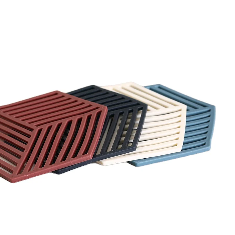 
pot holder floding coaster silicone trivets mat for hot dishes set 