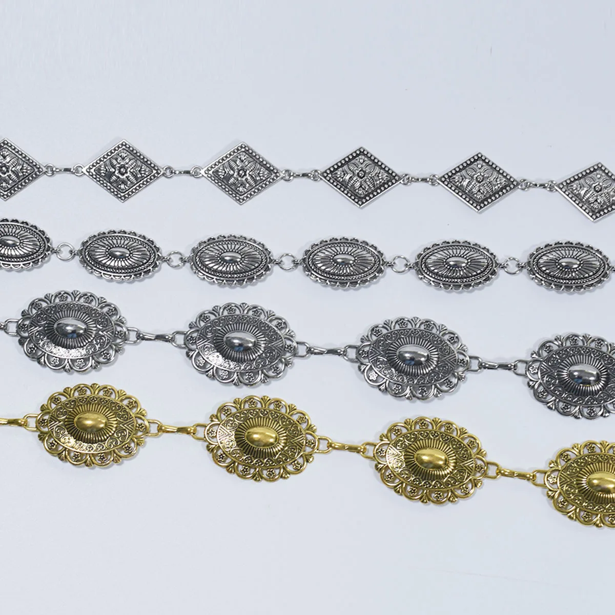 Vintage Carved Metal Waist Chain Accessories Women Chain Belt Ethnic Style With Skirt Ladies Waist Chain Y2K