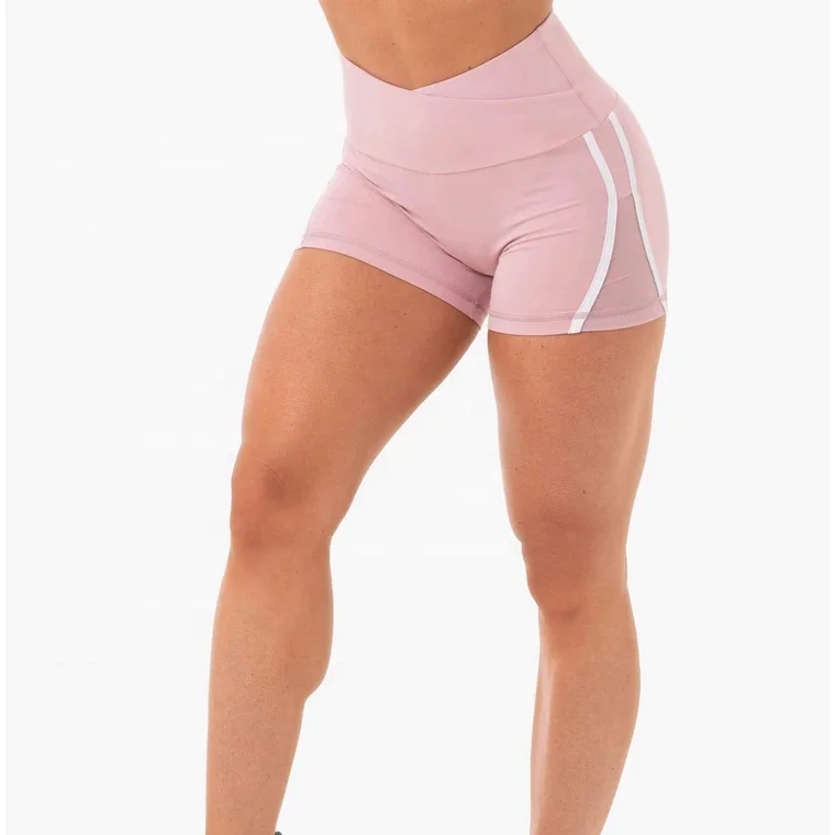 Custom Plus Size Gym Shorts Womens Recycled Fabric Spandex Yoga Short Tights Active Wear