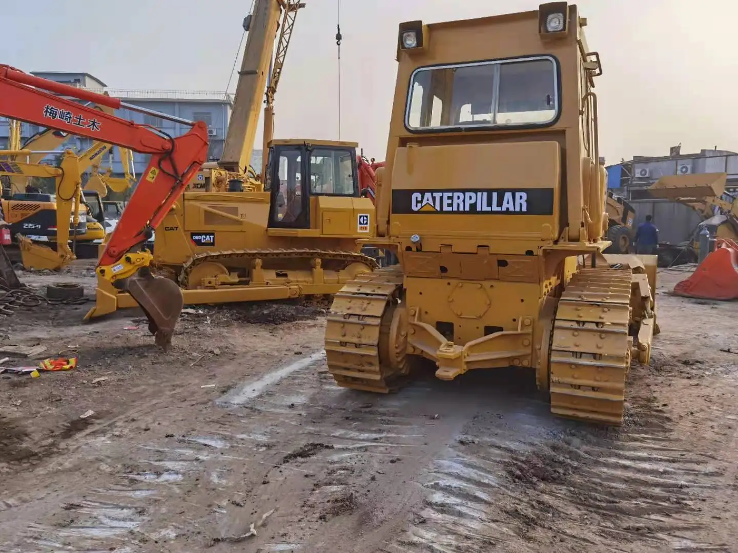 Б/у бульдозер CAT D6D гусеничная гидравлическая строительная машина CAT б/у бульдозер D6D на продажу Б/у гусеничный бульдозер