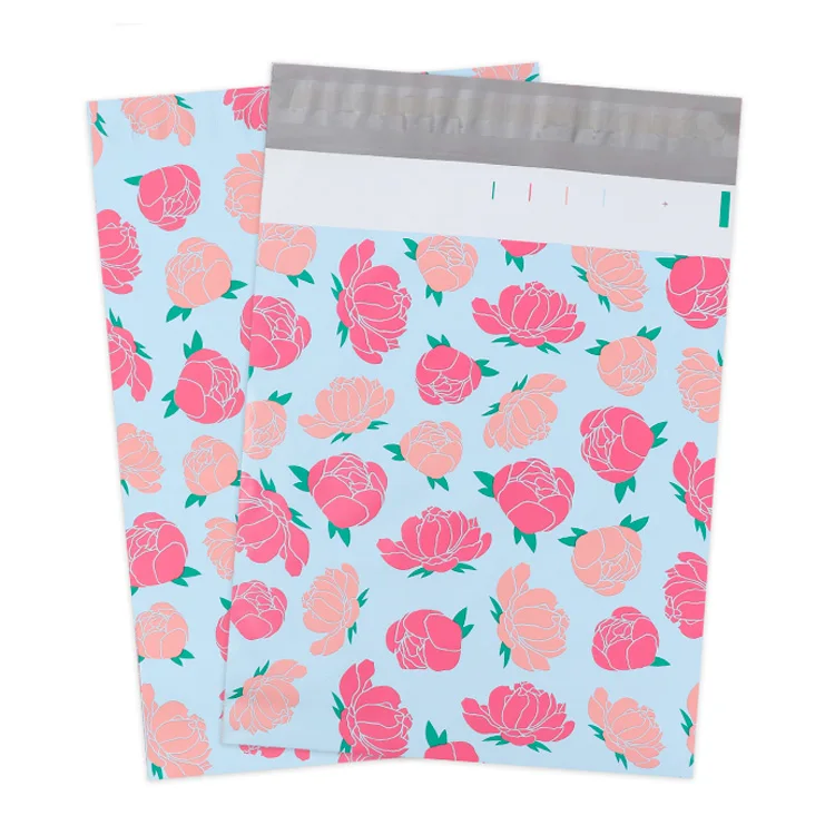 100% Recycled Promotional Custom Logo Khaki Pink Poly Mailer Plastic Package Ship Mail Bag Envelopes Polymailer Courier Bag