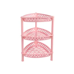 House collection 3-Tier corner plastic storage shelf basket fruit vegetables holders & racks for kitchen