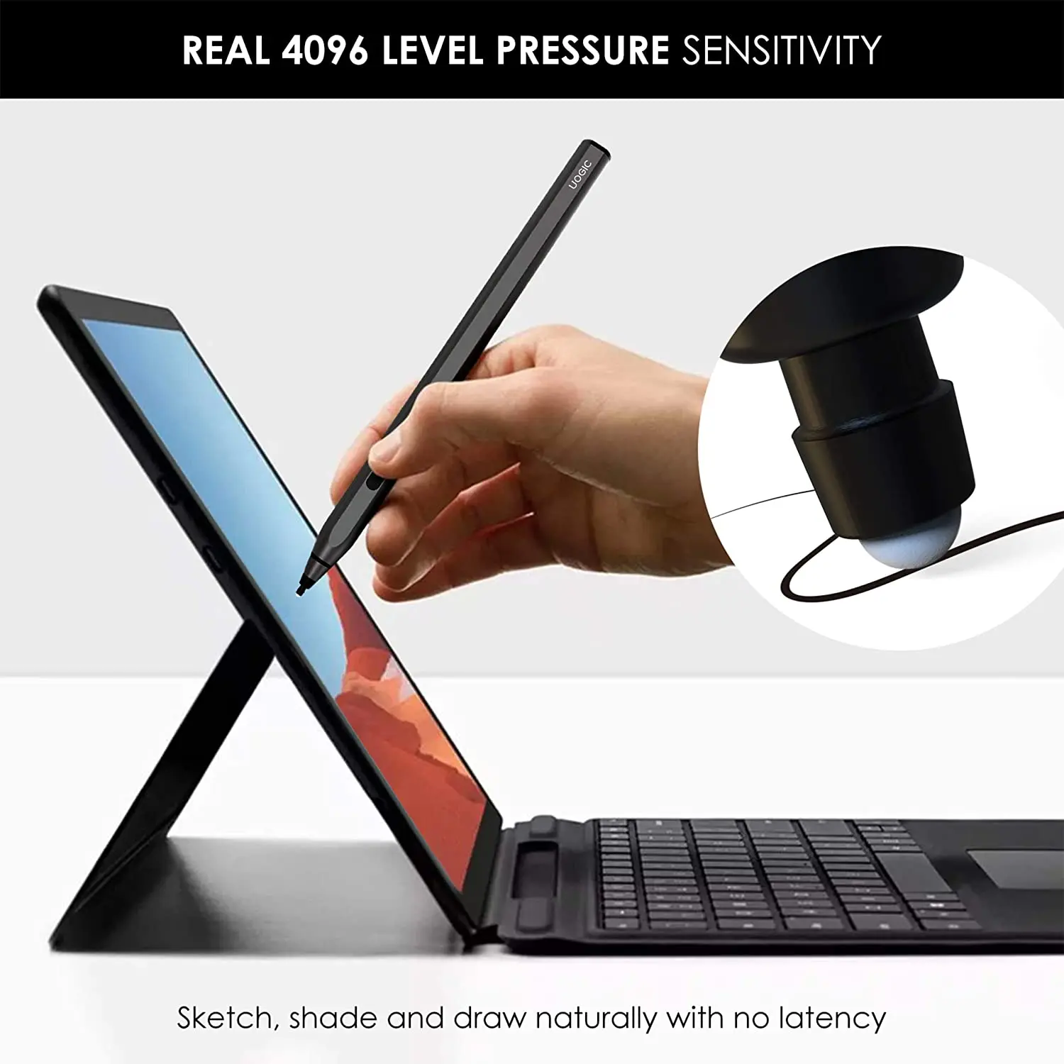 Wholesale 4096 Level  Tilt Function Palm Rejection Magnetic MPP2.0 Capacitance Pen for Microsoft Surface Tablet