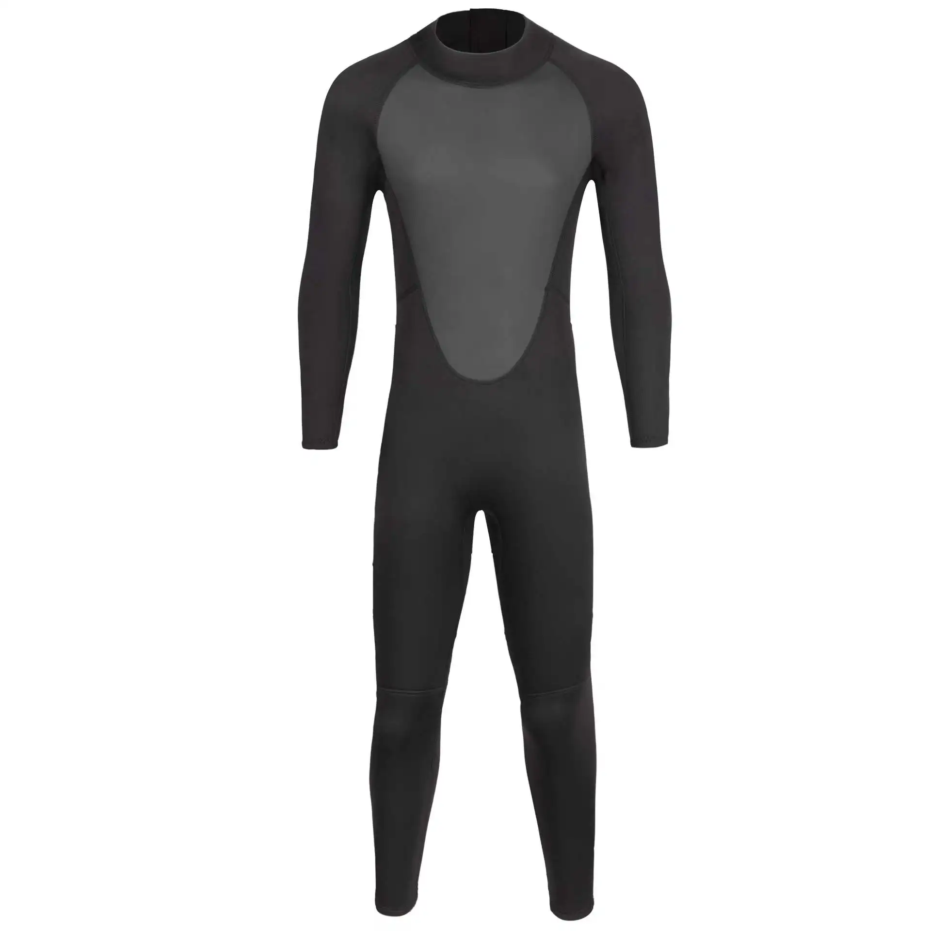 Long Sleeve Neoprene Wetsuit 3mm 5mm Back Zipper Neoprene Black Surfing Suit