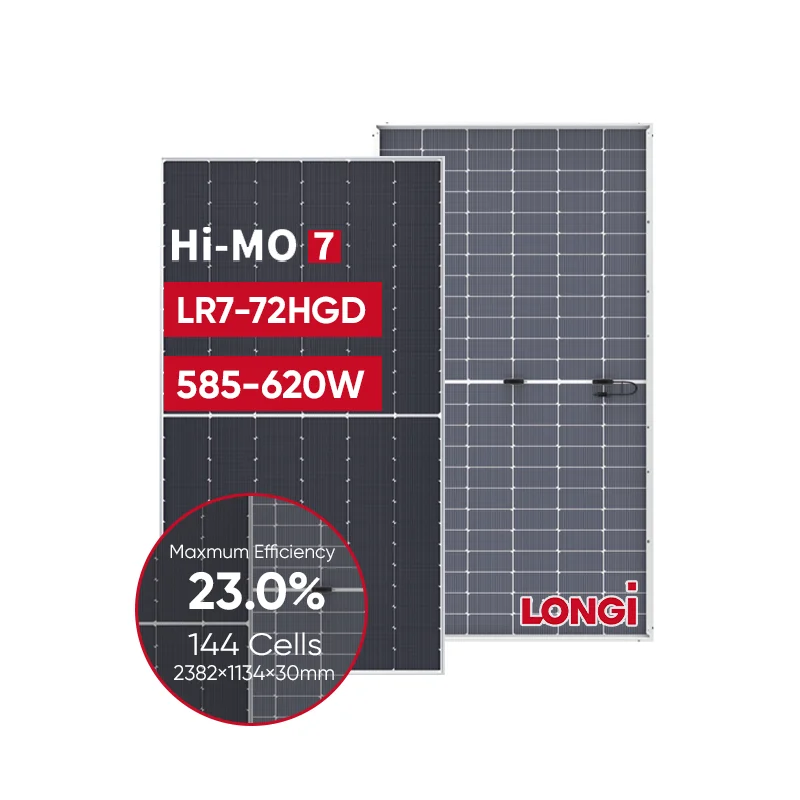 Longi Solar Panel Himo7 N-Type Bificial PV Module 585 590 595 600 605 610 615 620W Mono Solar Panel Commercial Solar Panels