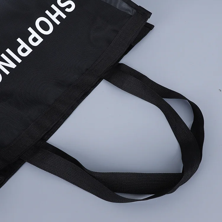 Высокое качество индивидуальный дизайн с логотипом многоразовая нейлоновая сетка пляжная сумка-тоут для покупок сетчатая сумка