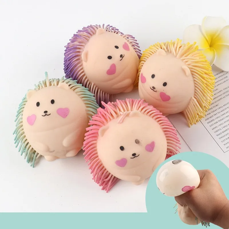 Hecion Fidget Toy Anti Stress Sensory Ball Creative Birthday Gift Squeeze Balls Squishy Hedgehog Soft TPR Flour Toy for Kids