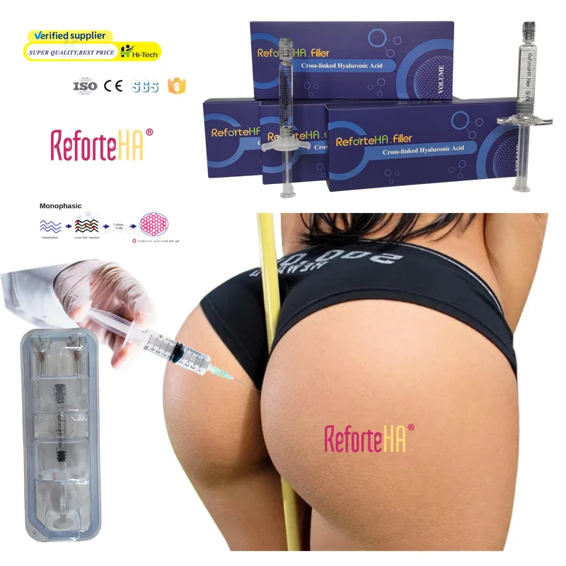 CE certified 1ml 2ml 10ml nose face breast enlargement cross linked korea hyaluronic acid dermal filler beauty injection