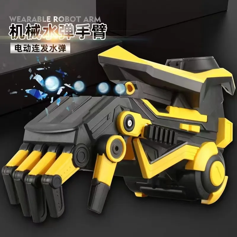 Bumblebee Electric Repeating Arm Wearable Mechanical Gloves Hydroelastic Gel Ball Launcher Kids Toy Gel Gun